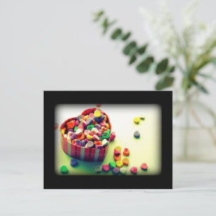 Valentine's Candy Heart Box Feiertagspostkarte