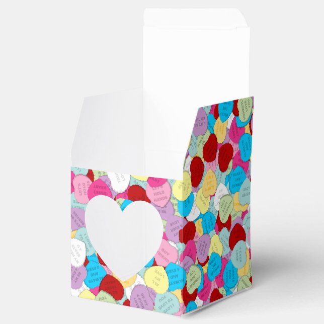 Valentines Candy Hearts-Heart Favor Box Geschenkschachtel (Geöffnet)