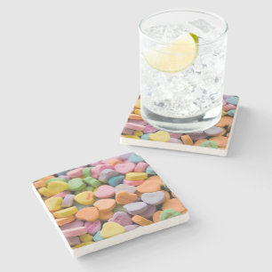 VALENTINE'S CANDY HEARTS STEINUNTERSETZER