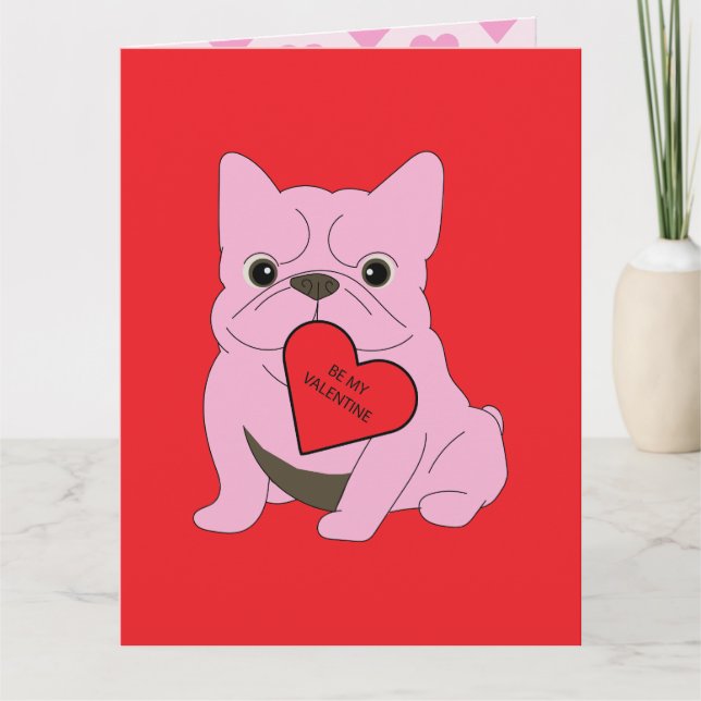 Valentines Card, Dog Karte (Vorderseite)