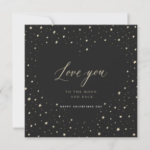 Valentines Carte de jour Je t'aime à la Lune et le