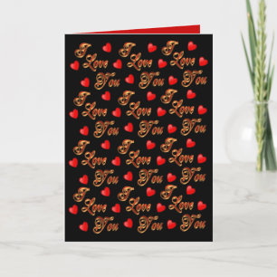 Valentines Carte de jour Je t'aime coeur