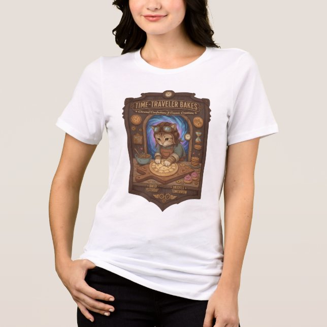 Valentines Cat Sweatshirt Kitty Biscuits Bakery  Tri-Blend Shirt (Vorderseite)