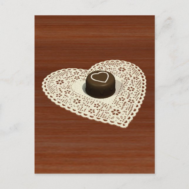 Valentines Chocolate Feiertagspostkarte (Vorderseite)