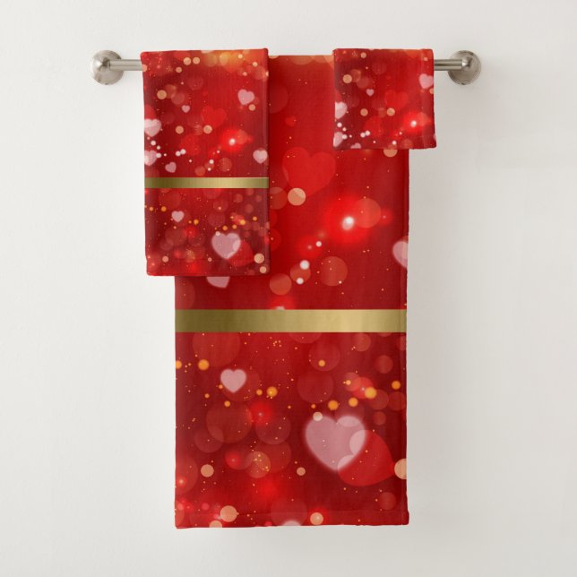 Valentines coeur rouge collage motif (En situation)