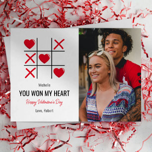 Valentines Coeurs et Croix Carte photo