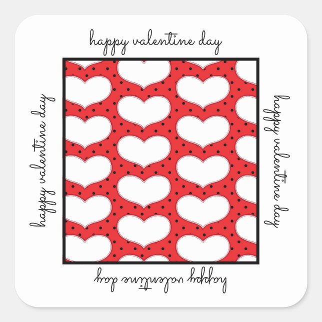 Valentines Coeurs et Sticker Pois (Devant)