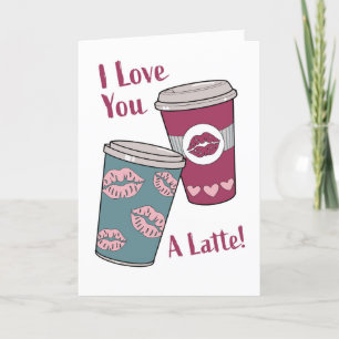 Valentines Coffee Lovers Card Dankeskarte