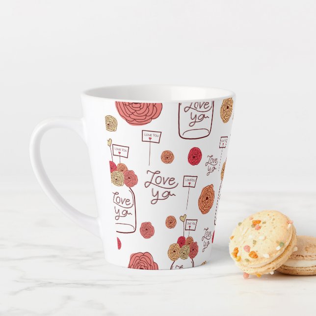 Valentine's Coffee Mug: Hearts and Love in Every S Milchtasse (Beispiel)