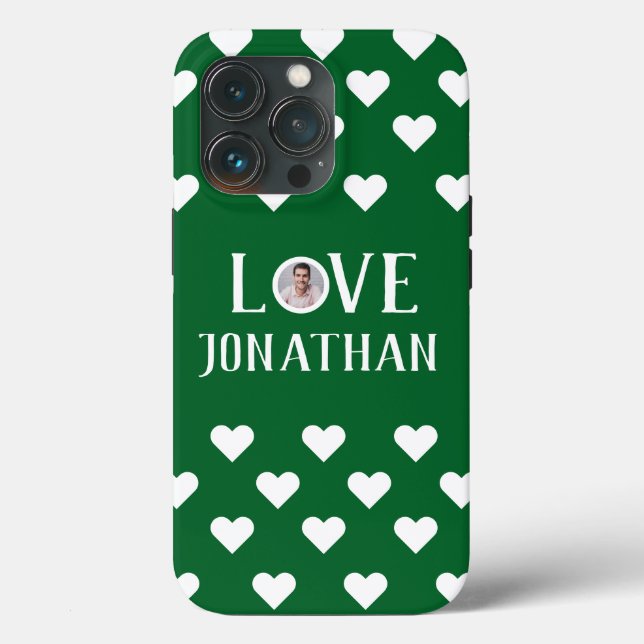 Valentines Couple Heart Custom Personalisiert Foto Case-Mate iPhone Hülle (Rückseite)