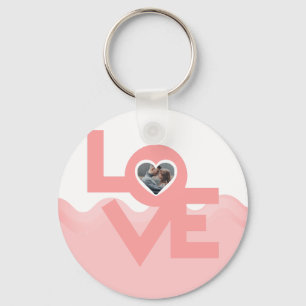 Valentines Couple Heart Custom Personalisiert Foto Schlüsselanhänger