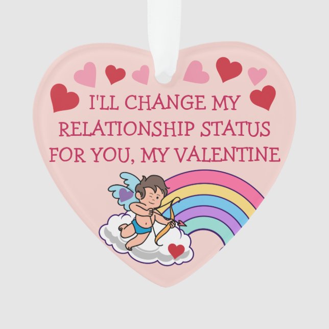 Valentines Cupid Love Rainbow Hearts Funny Cute (devant)