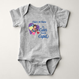 Valentines Cupid Niedlich Name Süße Liebe Herz Baby Strampler