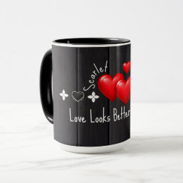 Valentines Custom Name Mugs and Quotes coffee mugs Tasse
