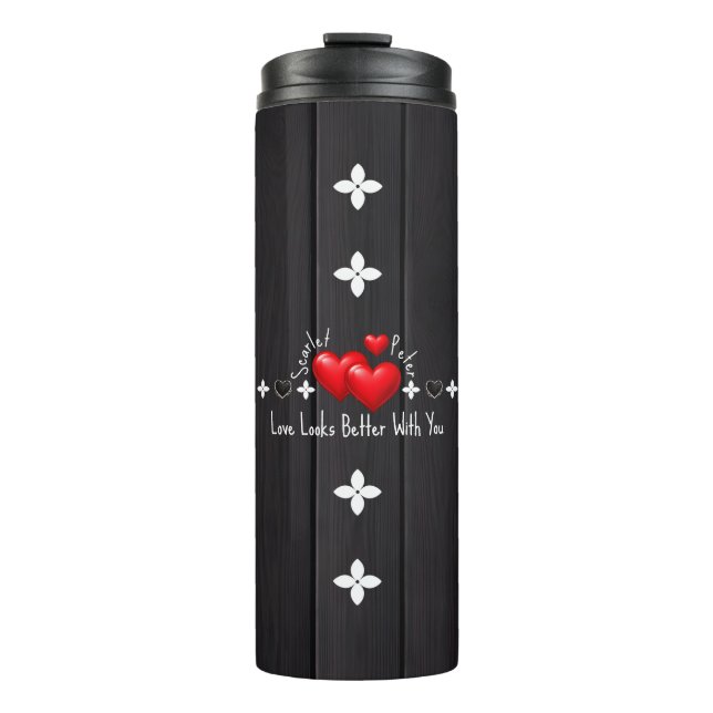 Valentines Custom Name Thermal Tumblers & Quotes  Thermosbecher (Vorderseite)