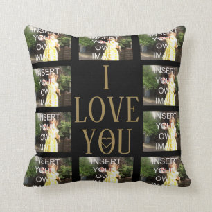 Valentines Custom Zehn Foto Collage I Liebe Sie Kissen