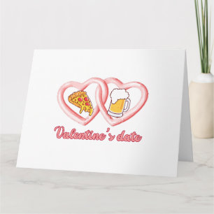 Valentine's Date Pizza Beer Karte