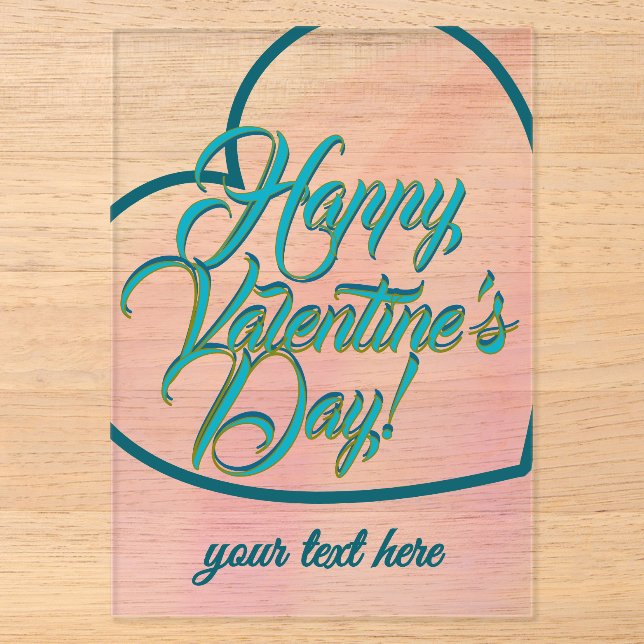 Valentine's Day  Acryleinladungen (Vorderseite)