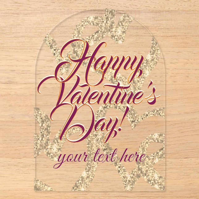 Valentine's Day  Acrylic Invitations Acryleinladungen (Vorderseite)