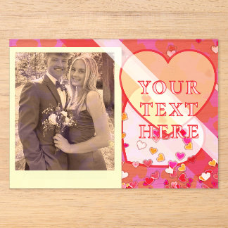 Valentine's Day Acrylic Invitations Acryleinladungen