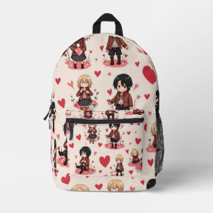 VALENTINE'S DAY ANIME BACKPACK BEDRUCKTER RUCKSACK
