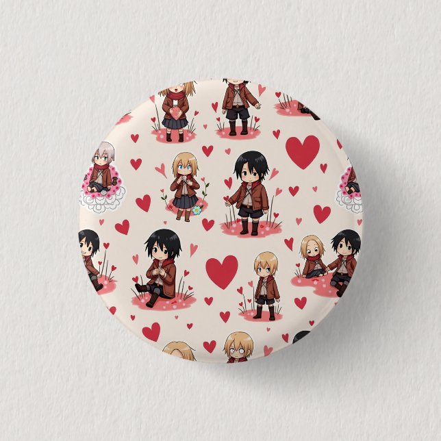VALENTINE'S DAY ANIME BUTTON (Vorderseite)