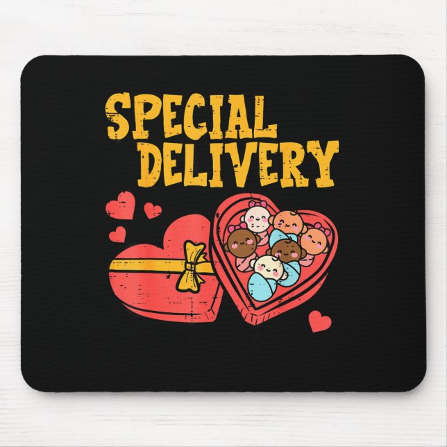 Valentines Day Baby Special Labor Delivery Nurse W Mousepad (Vorne)
