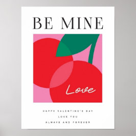 Valentine's Day Be Mine Valentine's Day Card Poster
