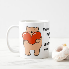 Valentine's Day Bear Love Heart Kaffeetasse