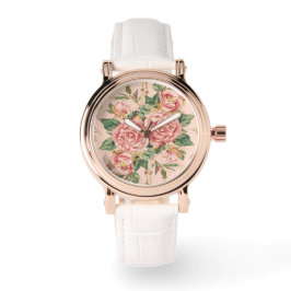 Valentine's Day, Beautiful Pink Roses Flowers Armbanduhr