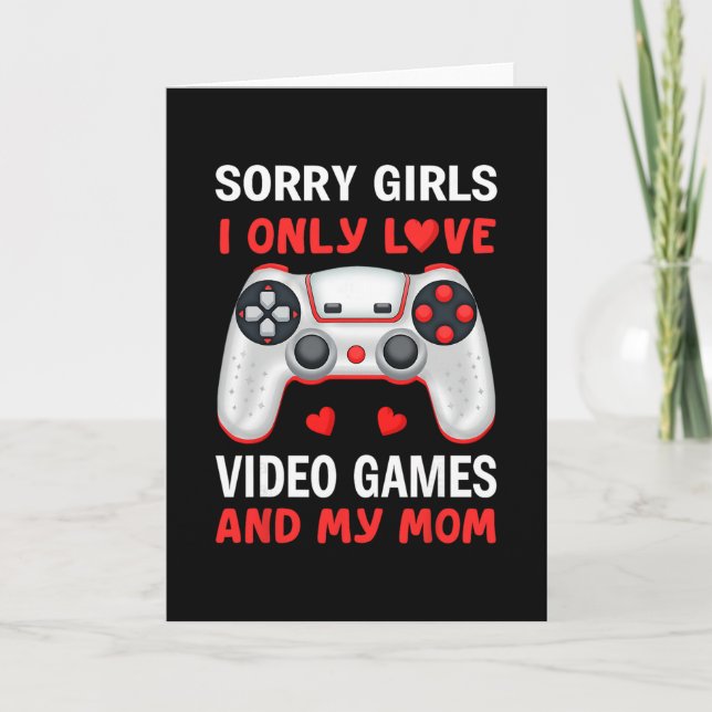 Valentines Day Boys Kids Son Video Games Funny Gam Karte (Vorderseite)