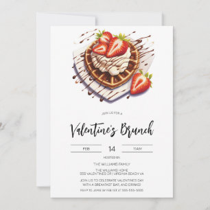 Valentine's Day Brunch Frühstück Einladung