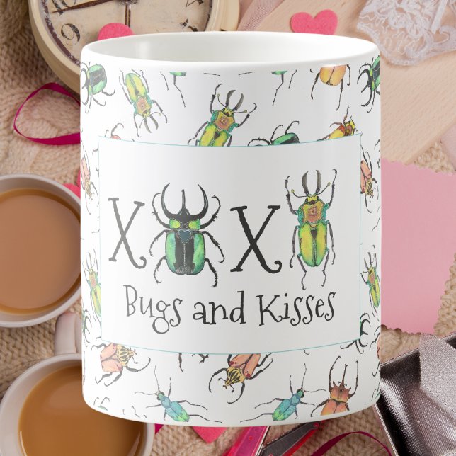 Valentine's Day Bugs und Kisses XOXO Kaffeetasse (Von Creator hochgeladen)