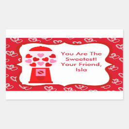 Valentine's Day Candy Gumball Sticker Kinder