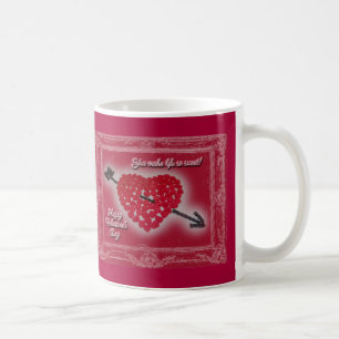 Valentine's Day Candy Heart Gruß Kaffeetasse