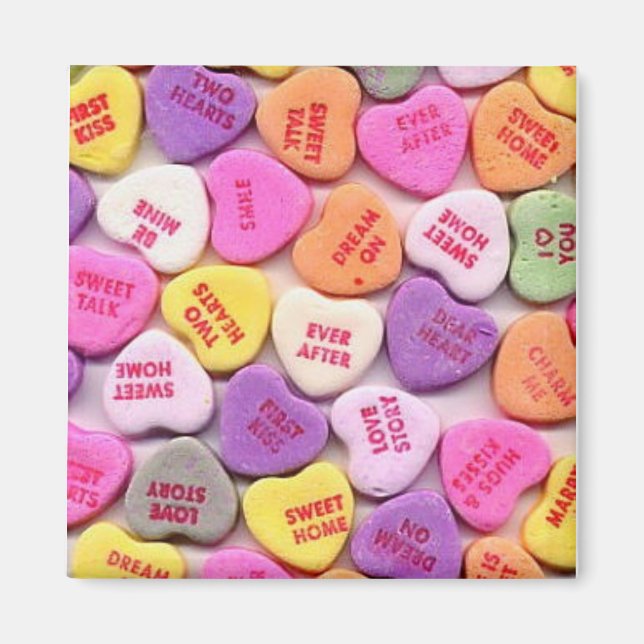 Valentine's Day Candy Hearts Magnet (Vorne)