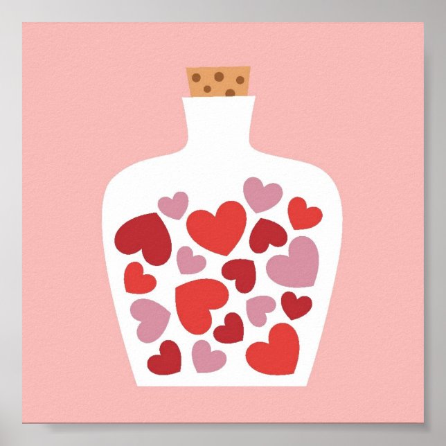 Valentine's Day card design Poster (Vorne)