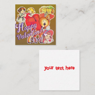 Valentine's Day Card for Classmates  Quadratische Visitenkarte