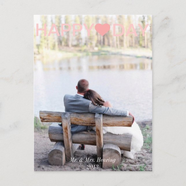 Valentine's Day Card Foto Postkarte (Vorderseite)