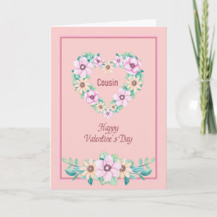 Valentine's Day Card für Cousin Herz und Blume Karte