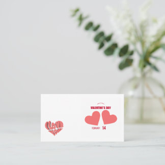 Valentine's Day card – Heartfelt & Elegant Visitenkarte