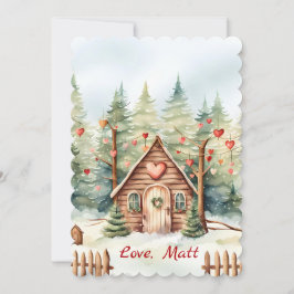 Valentine's Day card with Bear and custom text Feiertagskarte