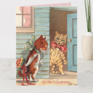 VALENTINE'S DAY CAT LOUIS WAIN GREETING GROSSE KAR KARTE