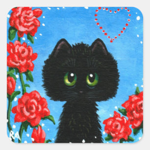 Valentine's Day Cat Stickers Creationarts