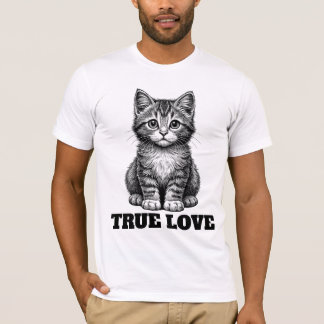 VALENTINE'S DAY CAT TRUE LOVE T-SHIRT