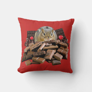 Valentine's Day Chocolate Chipmunk Kissen