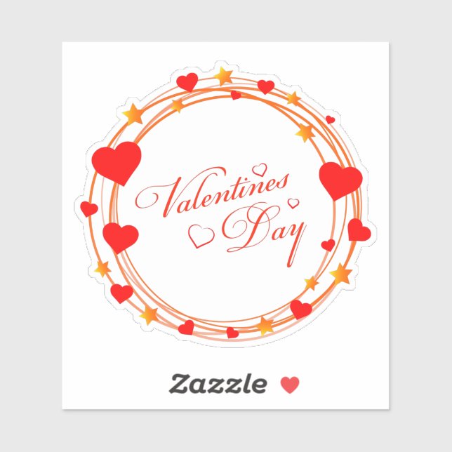 Valentine's Day Circle Design-25695 Aufkleber (Blatt)