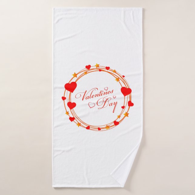 Valentine's Day Circle Design-25695 Badehandtuch (Badehandtuch)