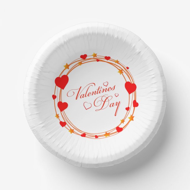 Valentine's Day Circle Design-25695 Pappteller (Vorderseite)