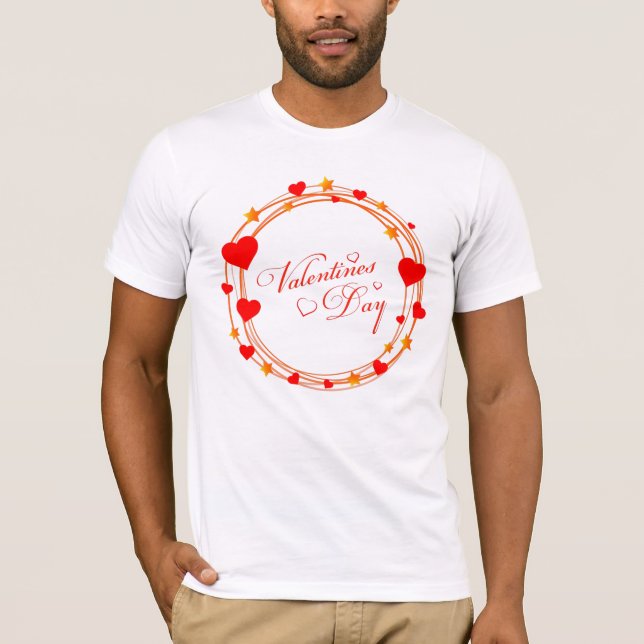 Valentine's Day Circle Design-25695 T-Shirt (Vorderseite)
